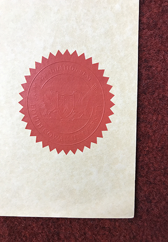 How Does a Real Seal of Edith Cowan University(ECU) Diploma L